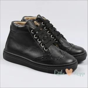 Black Leather Ankle Boots