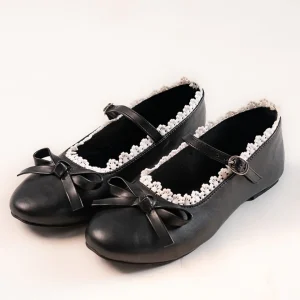 Vintage Mary Jane Ballet Flats in Black